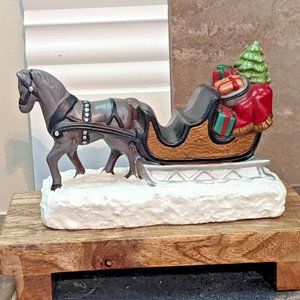 Christmas Sleigh Vintage Hand Painted Ceramic Mold